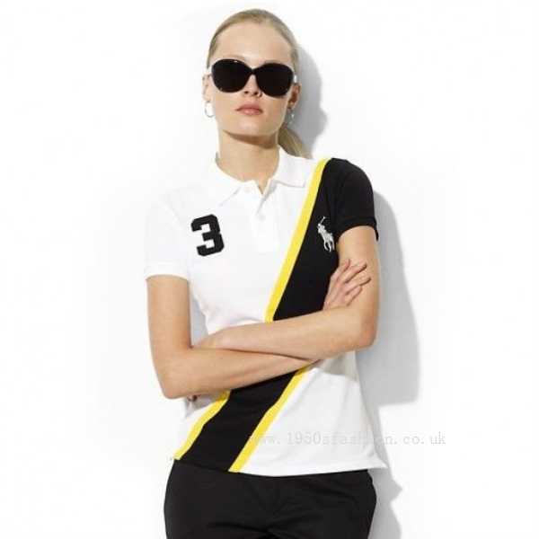 Ralph Lauren Pony Women Short Sleeved Polo Black White(Free gifts ,Highlight,Promotions,Transparent) Ralph Lauren Pony Women Short Sleeved Polo Black White(Free gifts ,Highlight,Promotions,Transparent)
